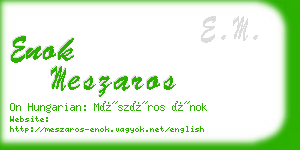 enok meszaros business card